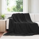 ARDEBO.de - Überwurfdecke Schwarz 220 x 240 cm Fleece