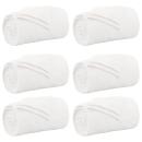 ARDEBO.de - Wohndecken 6 Stück Weiß 220 x 240 cm Fleece