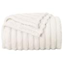 ARDEBO.de - Überwurfdecke Creme 150 x 130 cm Fleece