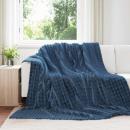 ARDEBO.de - Überwurfdecke Marineblau 270 x 240 cm Fleece