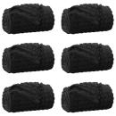 ARDEBO.de - Wohndecken 6 Stück Schwarz 240 x 220 cm Fleece