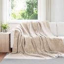 ARDEBO.de - Überwurfdecke Beige 220 x 240 cm Fleece