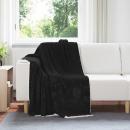 ARDEBO.de - Überwurfdecke Schwarz 130 x 150 cm Fleece