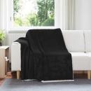 ARDEBO.de - Überwurfdecke Schwarz 150 x 200 cm Fleece