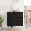 ARDEBO.de - Sideboard Schwarz Eichen-Optik 60 x 35 x 70 cm Holzwerkstoff