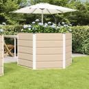 ARDEBO.de - Pflanzkübel Elfenbein 129 x 129 x 75 cm Stahl