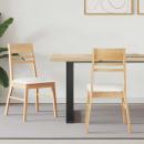 ARDEBO.de - Esszimmerstühle 2 pcs Natur 43 x 54 x 89 cm Massives Gummiholz