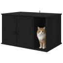 Katzenhaus Schwarz 85 x 55 x 50 cm Holzwerkstoff