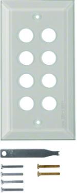 ARDEBO.de Berker 1388 Glasabdeckplatte, 8fach, mit umlaufender Facette, TS, klar glänzend