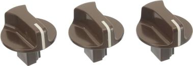 ARDEBO.de Bosch Siemens 00188402 Drehgriff, Set a 3 Stueck in merianbraun als Alternative fuer nicht mehr lieferbare