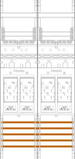 ARDEBO.de f-tronic E216 Zählerfeld, 2-feldrig, 4-eHZ, 5-polig, Höhe 1050mm, weiß (7141020)