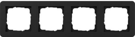 ARDEBO.de Gira Abdeckrahmen, 4-Fach, Serie E1, Schwarz Matt (0214153)