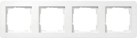 ARDEBO.de Gira Abdeckrahmen, 4-Fach, Serie E1, Reinweiß (0214150)