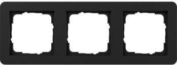 ARDEBO.de Gira Abdeckrahmen, 3-Fach, Serie E1, Schwarz Matt (0213153)