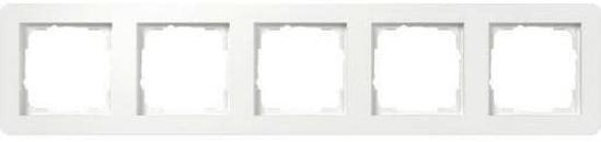 ARDEBO.de Gira Abdeckrahmen, 5-Fach, Serie E1, Reinweiß Matt (0215151)