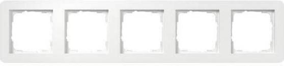 ARDEBO.de Gira Abdeckrahmen, 5-Fach, Serie E1, Reinweiß (0215150)