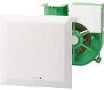 ARDEBO.de Helios Ventilatoreinsatz mit Fassade, Volumenströme 7,5-100 m3/h wählbar, mit Feuchtesensor, Timer und Intervallfunktion, weiß (ELS NFC F)