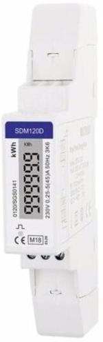 ARDEBO.de Lauxx Energy SLZ-SDM120DB Wechselstromzähler mit Beleuchtung, REG, weiß (32007)