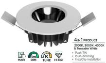 ARDEBO.de Ledxon EBS-FX8-927-940-36BS-S Einbau-Strahler, Flexibel, 8W, 744lm, 27-4K, 36°, schwarz/silber (7008127)