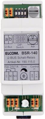 ARDEBO.de Elcom BSR-140 i2Audio Schaltrelais, 1-fach, mit Eingang, REG, grau (1901150)