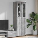 ARDEBO.de - Highboard mit Tür Graues Sonoma 60 x 35 x 182 cm Holzwerkstoff