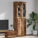 ARDEBO.de - Highboard mit Regal Altholz 60 x 35 x 182 cm Holzwerkstoff
