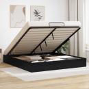 ARDEBO.de - Ottoman Bettgestell Schwarz Eichen-Optik 193 x 120 x 25 cm