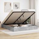 ARDEBO.de - Ottoman Bettgestell Beton 193 x 120 x 25 cm Spanplatte