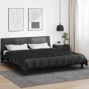 ARDEBO.de - Sommerdecke Schwarz 240 x 260 cm Satin und Mikrofaser