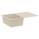 ARDEBO.de - Waschbecken Beige 780 x 500 mm 80% Quarz und 20% Harz