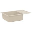 ARDEBO.de - Waschbecken Beige 780 x 500 mm 80% Quarz und 20% Harz