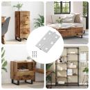 ARDEBO.de - Scharnier Uni 12 pcs Silber 58 x 35 x 1 mm Stahl