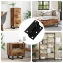 ARDEBO.de - Scharnier 537 pcs Schwarz 38 x 17 x 60 mm Eisen