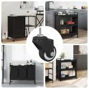 ARDEBO.de - Drehrolle 12 pcs Schwarz M6 mm Eisen und Nylon