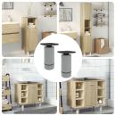 ARDEBO.de - Möbelbeine Verstellbar 2 pcs Weiß 64 x 64 x 100 mm PP