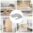 ARDEBO.de - Flush-Montagehalterung 419 pcs Silber 75 x 66 mm Stahl