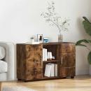 ARDEBO.de - Sideboard Geräucherte Eiche 88,5 x 30,5 x 55,5 cm Holzwerkstoff
