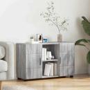 ARDEBO.de - Sideboard Graues Sonoma 88,5 x 30,5 x 55,5 cm Holzwerkstoff