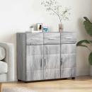 ARDEBO.de - Sideboard Graues Sonoma 88,5 x 30,5 x 73 cm Holzwerkstoff