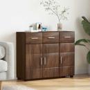 ARDEBO.de - Sideboard Braun Eichen-Optik 88,5 x 30,5 x 73 cm Holzwerkstoff