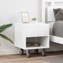 ARDEBO.de - Nachttisch 2 pcs Weiß 40,5 x 40 x 48 cm Holzwerkstoff