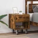 ARDEBO.de - Nachttisch 2 pcs Geräucherte Eiche 40,5 x 40 x 48 cm