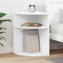 ARDEBO.de - Beistelltisch Weiß 39,7 x 39,7 x 60 cm Holzwerkstoff