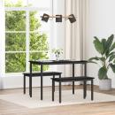 ARDEBO.de - Bank Schwarz Eichen-Optik 80 x 35 x 45 cm Holzwerkstoff