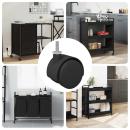 ARDEBO.de - Rollen 12 pcs Schwarz 40,1 x 40,1 x 37,8 mm PP und Eisen