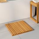 ARDEBO.de - Badematte Uni Braun 50 x 50 cm Holz