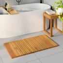 ARDEBO.de - Badematte Uni Braun 100 x 55 cm Holz
