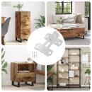 ARDEBO.de - Türverschluss 12 pcs Silber 70 x 8 mm Stahl