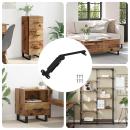 ARDEBO.de - Deckelstützscharnier 12 pcs Schwarz 192 x 32 x 50 mm Stahl