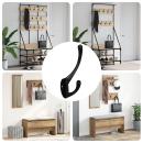 ARDEBO.de - Kleiderhaken 346 pcs Schwarz 102 x 29 x 47mm Zinklegierung